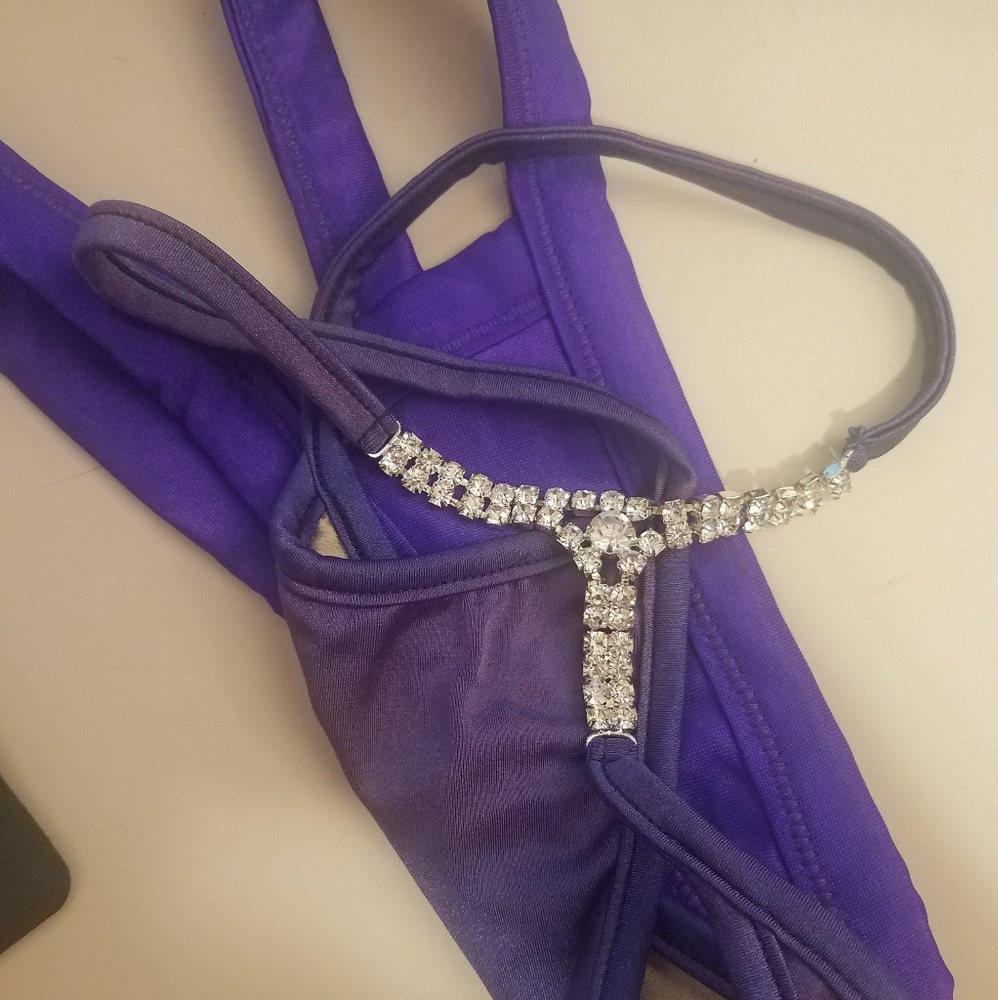 (2) two purple thongs